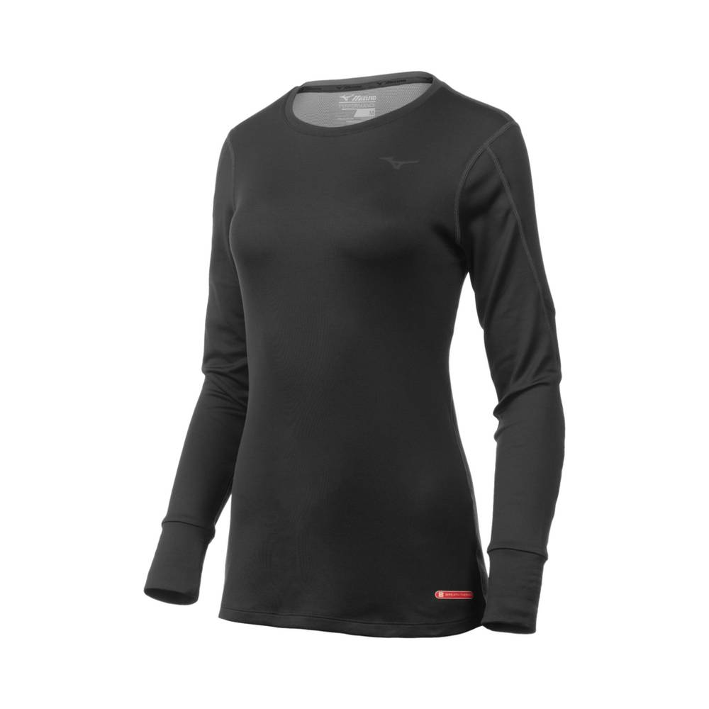 Base Layer Mizuno Breath Thermo® Long Sleeve Donna - Nere - 20967-VLPB